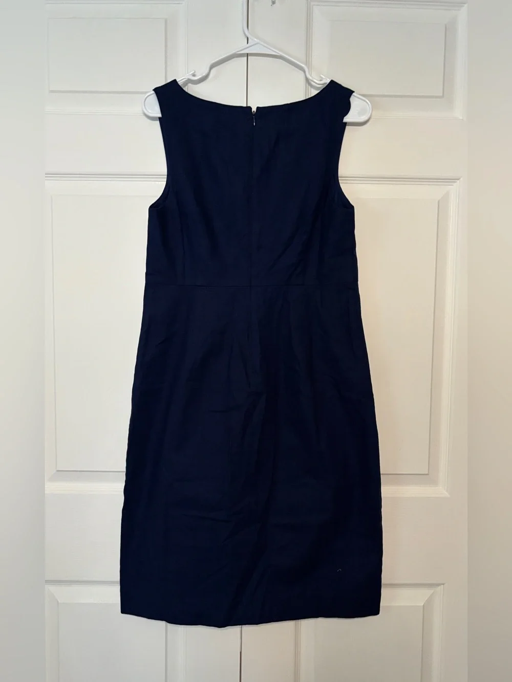 J.Crew NWT Women’s Navy Linen Cotton Button Front Midi Dress 10P